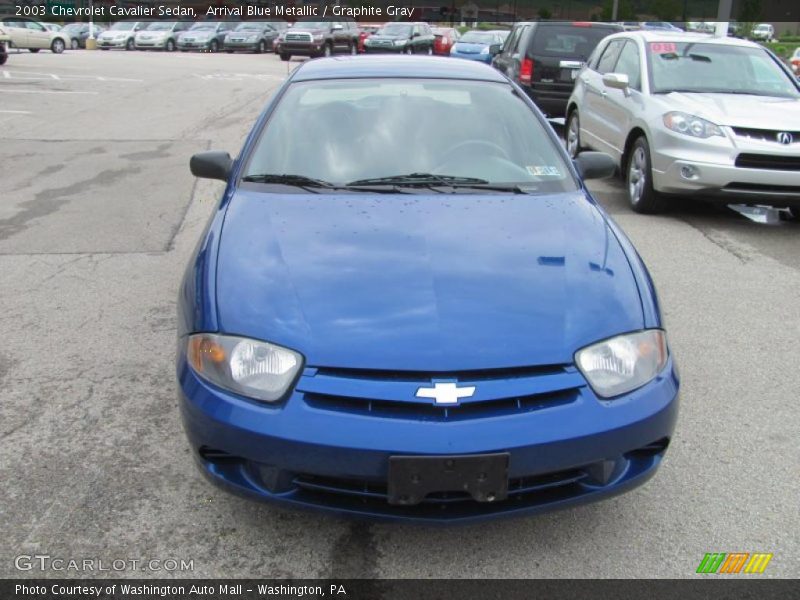 Arrival Blue Metallic / Graphite Gray 2003 Chevrolet Cavalier Sedan