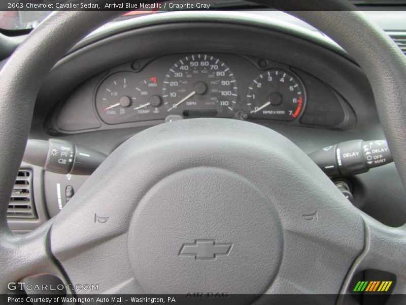 Arrival Blue Metallic / Graphite Gray 2003 Chevrolet Cavalier Sedan