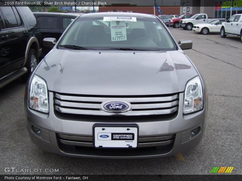 Silver Birch Metallic / Charcoal Black 2008 Ford Fusion SE