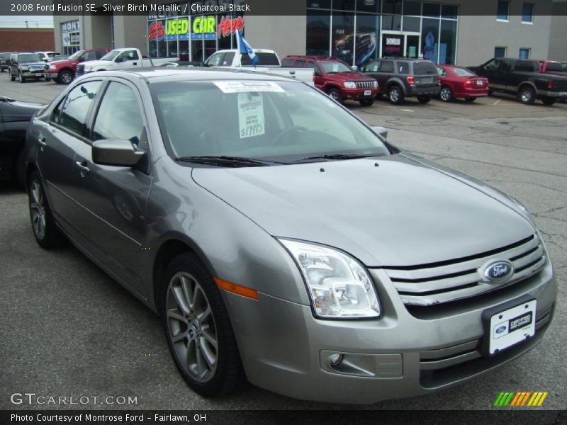 Silver Birch Metallic / Charcoal Black 2008 Ford Fusion SE