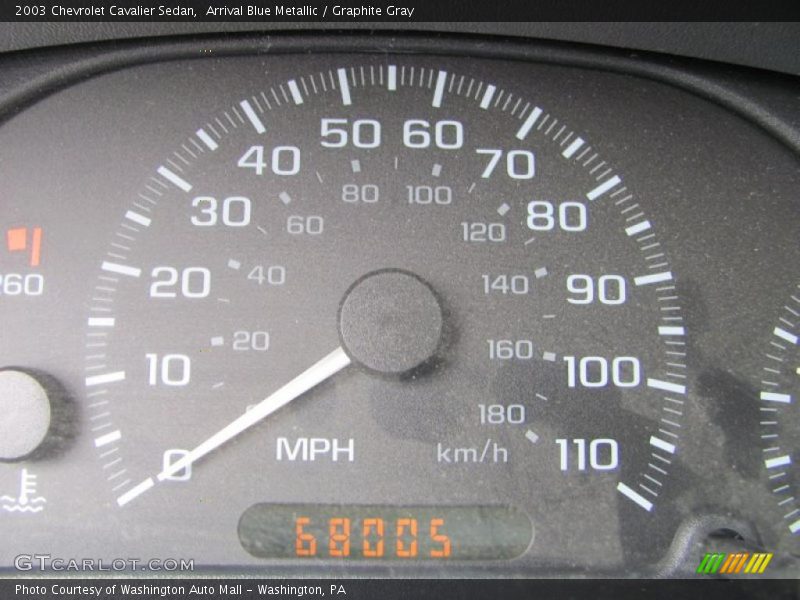 Arrival Blue Metallic / Graphite Gray 2003 Chevrolet Cavalier Sedan