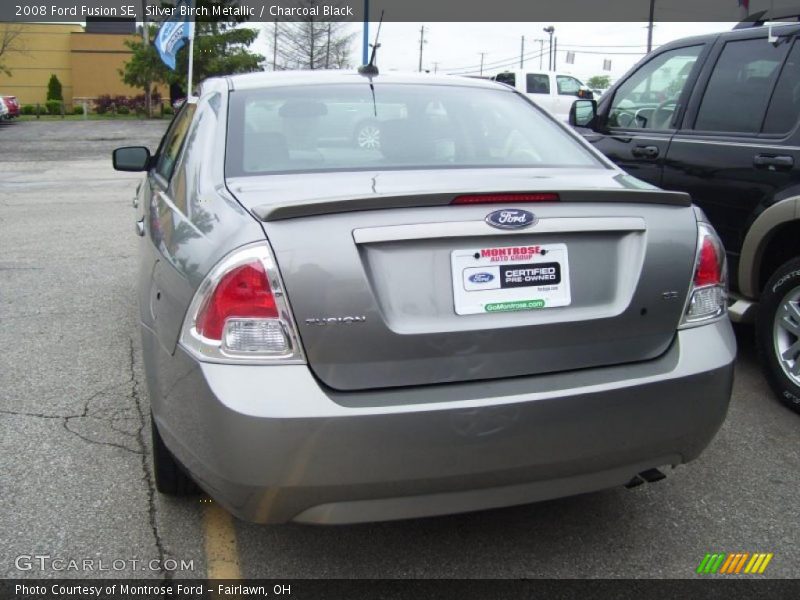 Silver Birch Metallic / Charcoal Black 2008 Ford Fusion SE