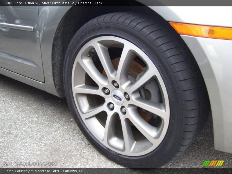 Silver Birch Metallic / Charcoal Black 2008 Ford Fusion SE