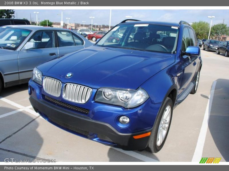Montego Blue Metallic / Black 2008 BMW X3 3.0si