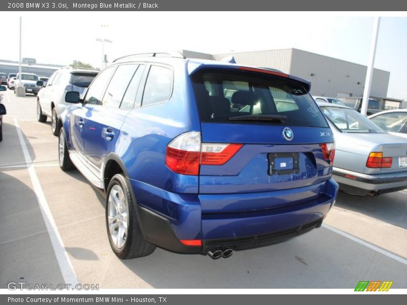 Montego Blue Metallic / Black 2008 BMW X3 3.0si