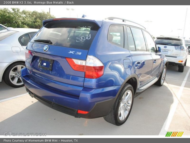 Montego Blue Metallic / Black 2008 BMW X3 3.0si