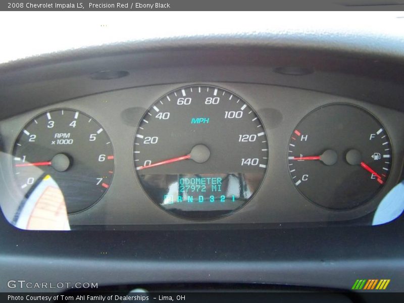 Precision Red / Ebony Black 2008 Chevrolet Impala LS