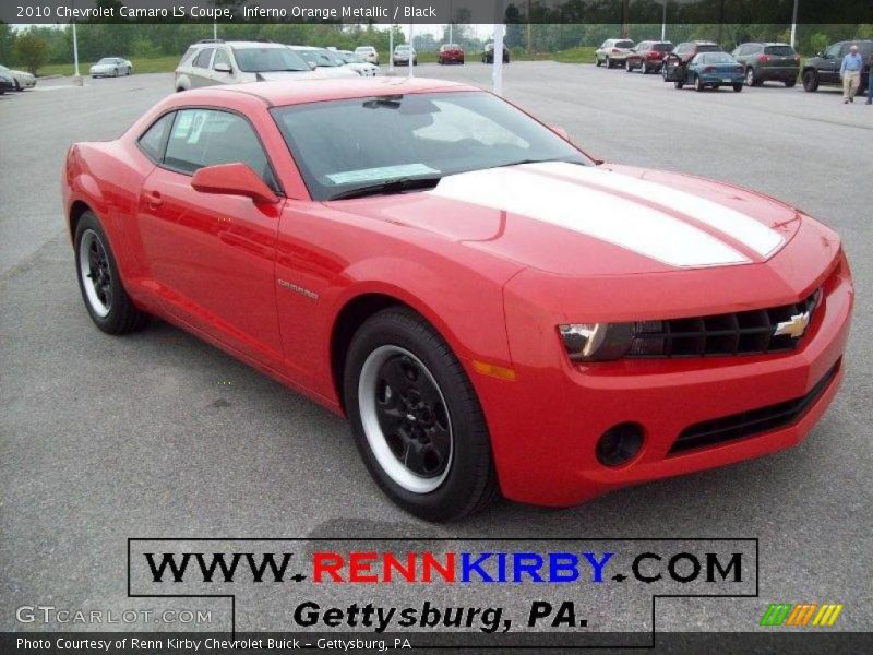 Inferno Orange Metallic / Black 2010 Chevrolet Camaro LS Coupe