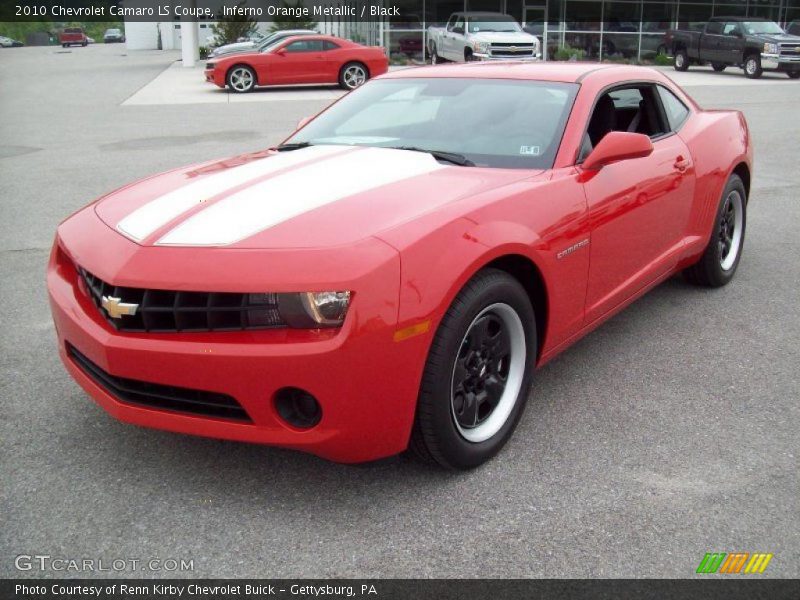 Inferno Orange Metallic / Black 2010 Chevrolet Camaro LS Coupe