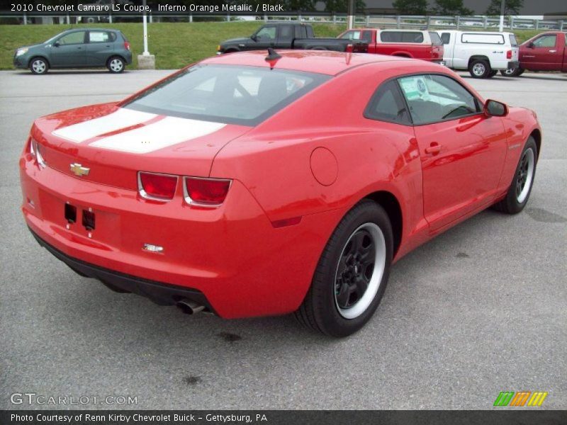 Inferno Orange Metallic / Black 2010 Chevrolet Camaro LS Coupe