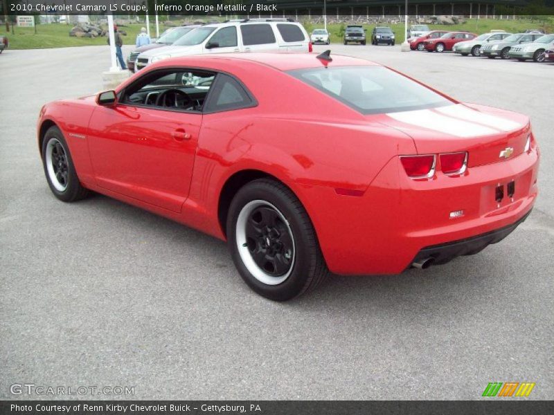 Inferno Orange Metallic / Black 2010 Chevrolet Camaro LS Coupe