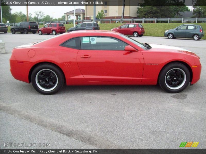 Inferno Orange Metallic / Black 2010 Chevrolet Camaro LS Coupe