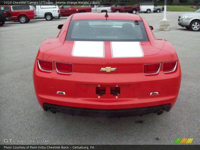 Inferno Orange Metallic / Black 2010 Chevrolet Camaro LS Coupe