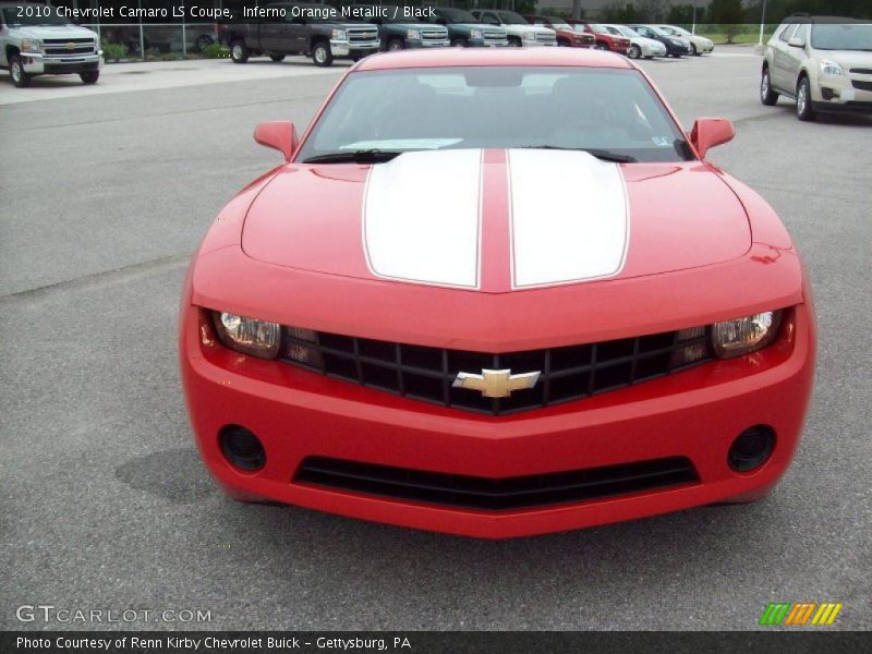Inferno Orange Metallic / Black 2010 Chevrolet Camaro LS Coupe