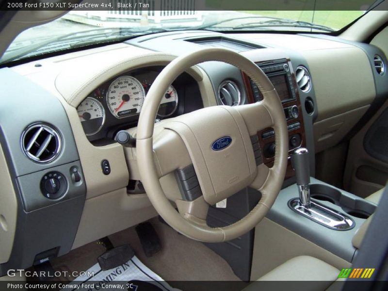 Black / Tan 2008 Ford F150 XLT SuperCrew 4x4