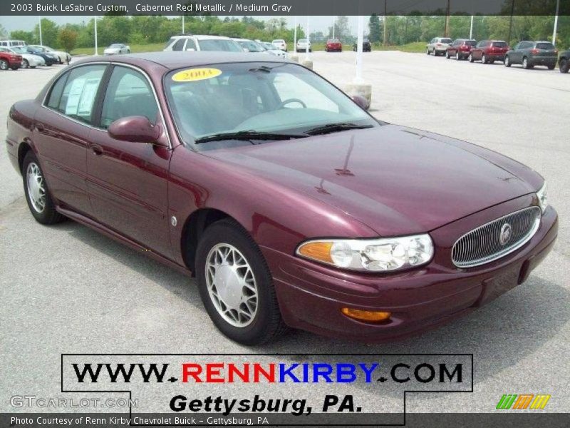 Cabernet Red Metallic / Medium Gray 2003 Buick LeSabre Custom