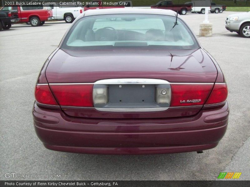 Cabernet Red Metallic / Medium Gray 2003 Buick LeSabre Custom