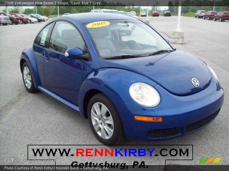 Laser Blue / Grey 2008 Volkswagen New Beetle S Coupe