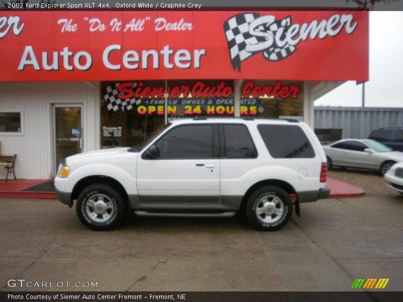 Oxford White / Graphite Grey 2003 Ford Explorer Sport XLT 4x4