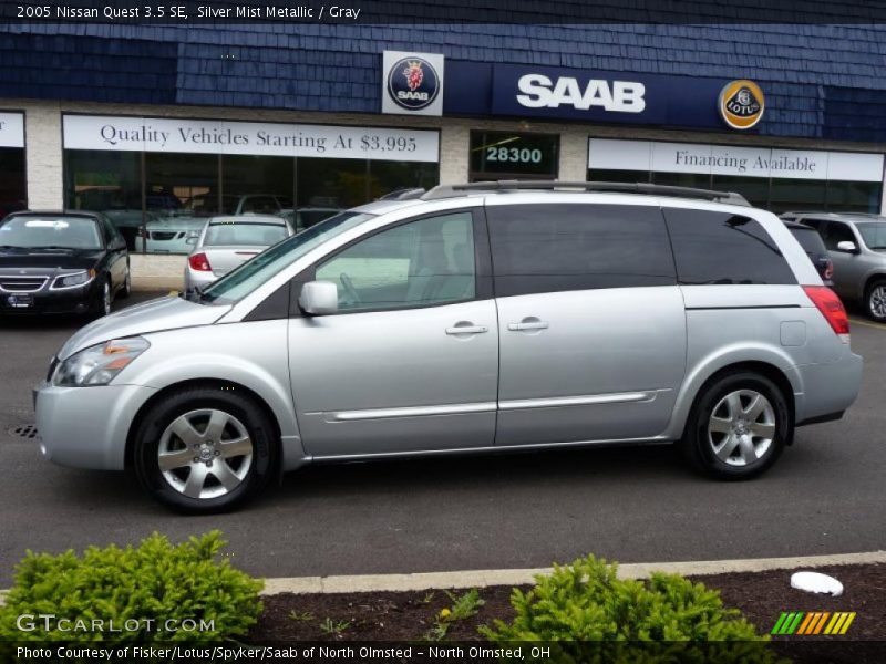 Silver Mist Metallic / Gray 2005 Nissan Quest 3.5 SE