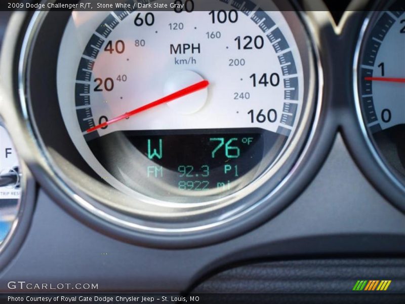 Stone White / Dark Slate Gray 2009 Dodge Challenger R/T