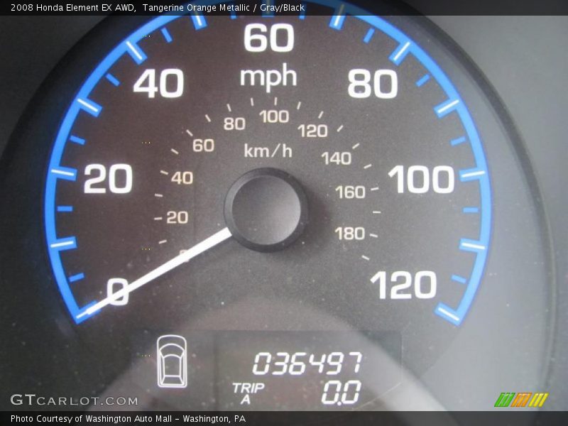 Tangerine Orange Metallic / Gray/Black 2008 Honda Element EX AWD