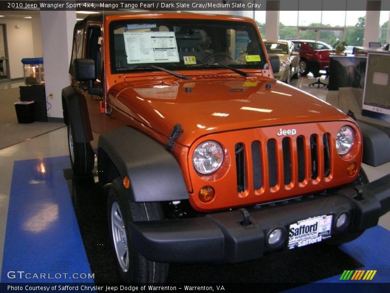 Mango Tango Pearl / Dark Slate Gray/Medium Slate Gray 2010 Jeep Wrangler Sport 4x4