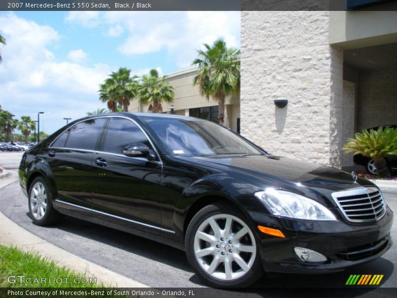Black / Black 2007 Mercedes-Benz S 550 Sedan