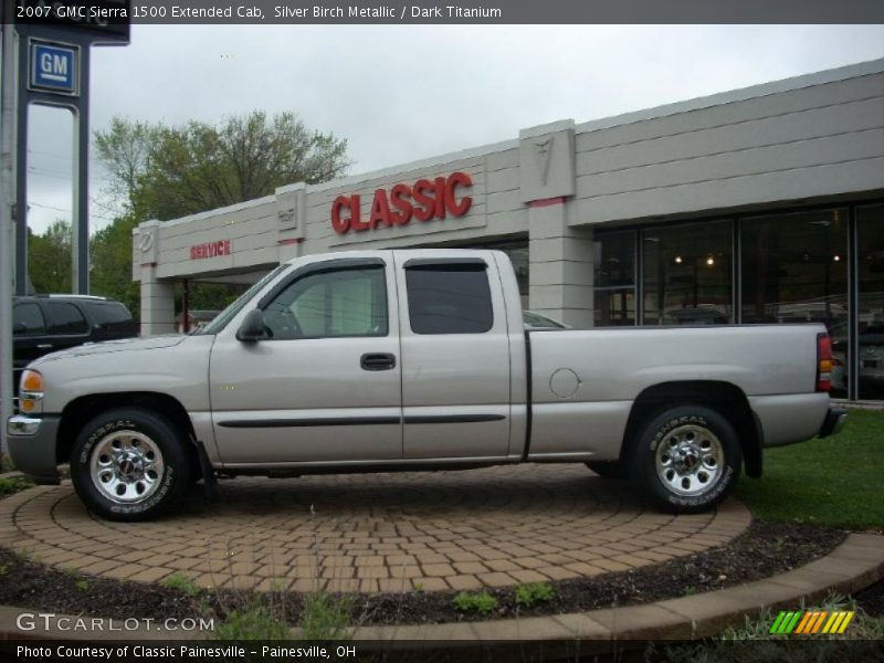 Silver Birch Metallic / Dark Titanium 2007 GMC Sierra 1500 Extended Cab