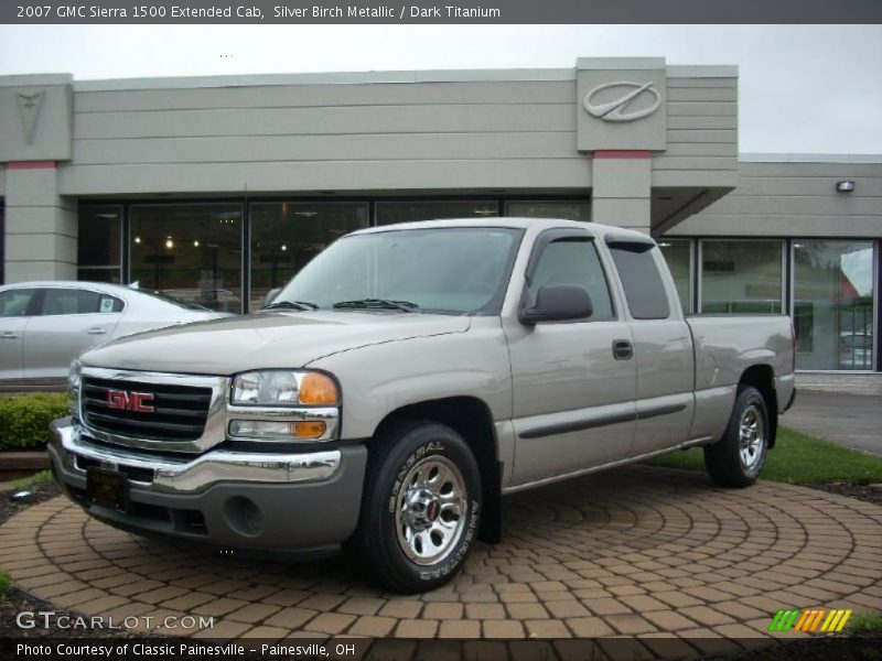 Silver Birch Metallic / Dark Titanium 2007 GMC Sierra 1500 Extended Cab