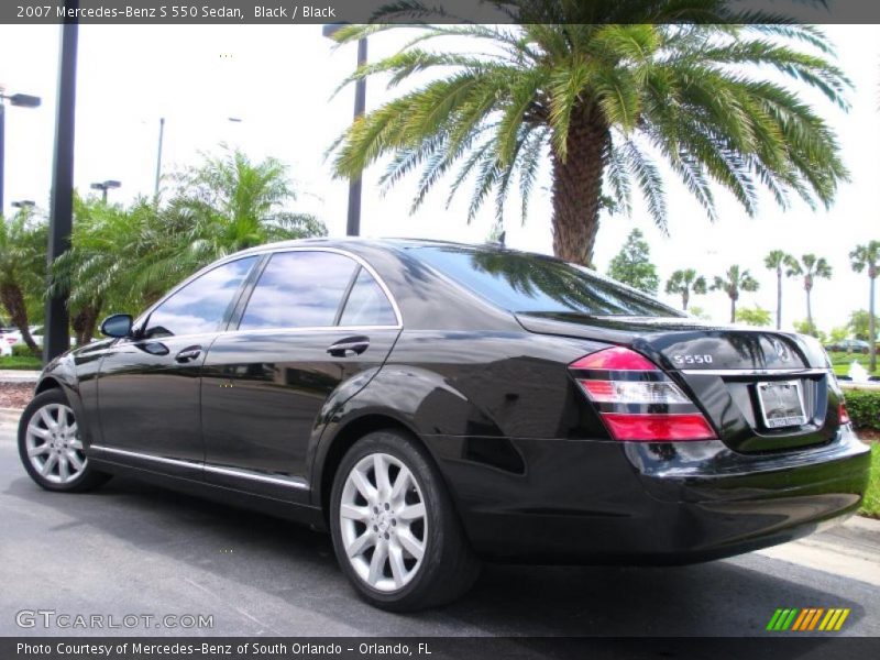 Black / Black 2007 Mercedes-Benz S 550 Sedan