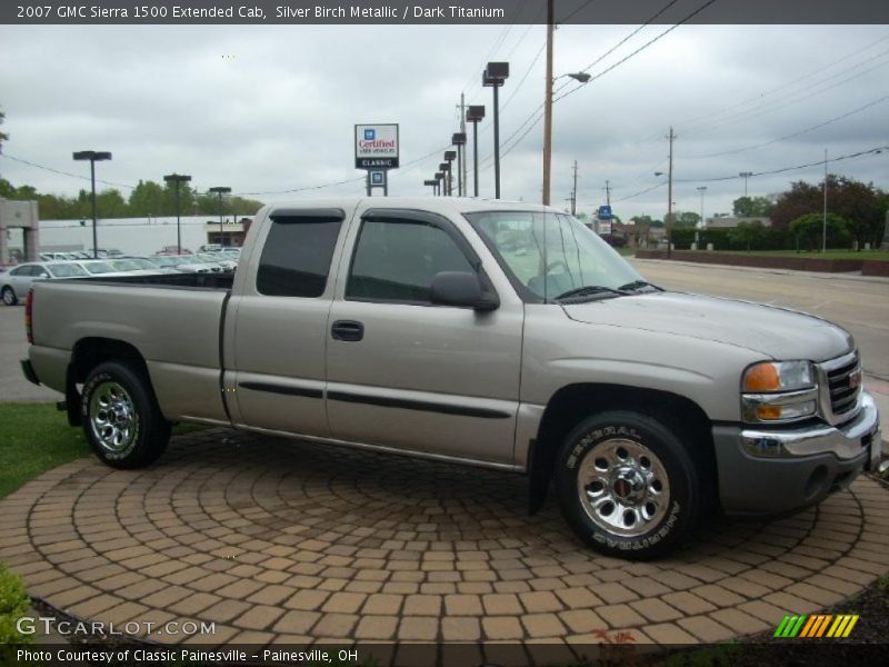 Silver Birch Metallic / Dark Titanium 2007 GMC Sierra 1500 Extended Cab