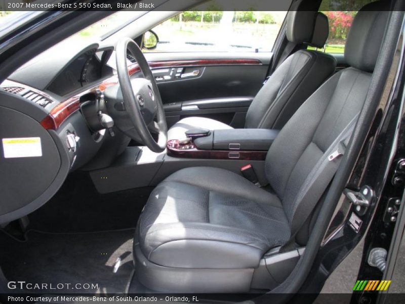 Black / Black 2007 Mercedes-Benz S 550 Sedan