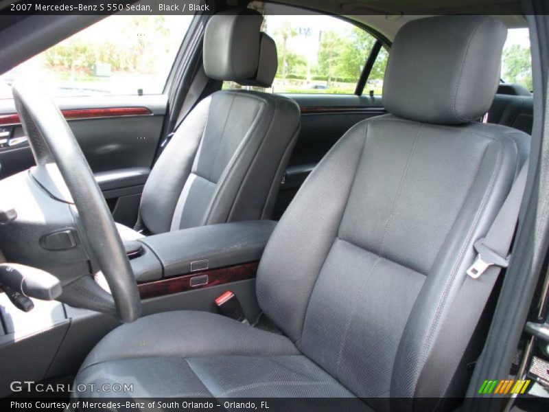 Black / Black 2007 Mercedes-Benz S 550 Sedan
