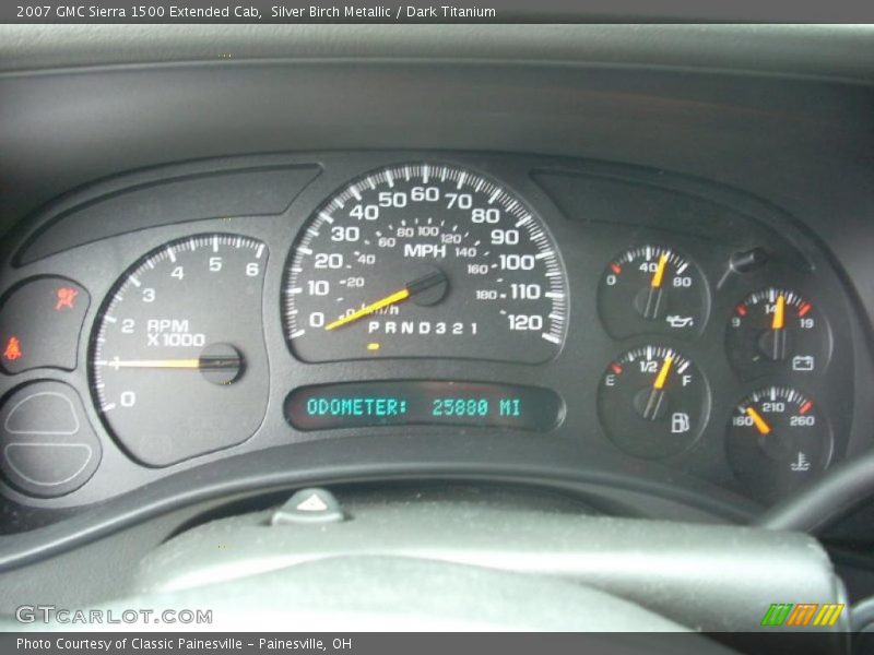 Silver Birch Metallic / Dark Titanium 2007 GMC Sierra 1500 Extended Cab
