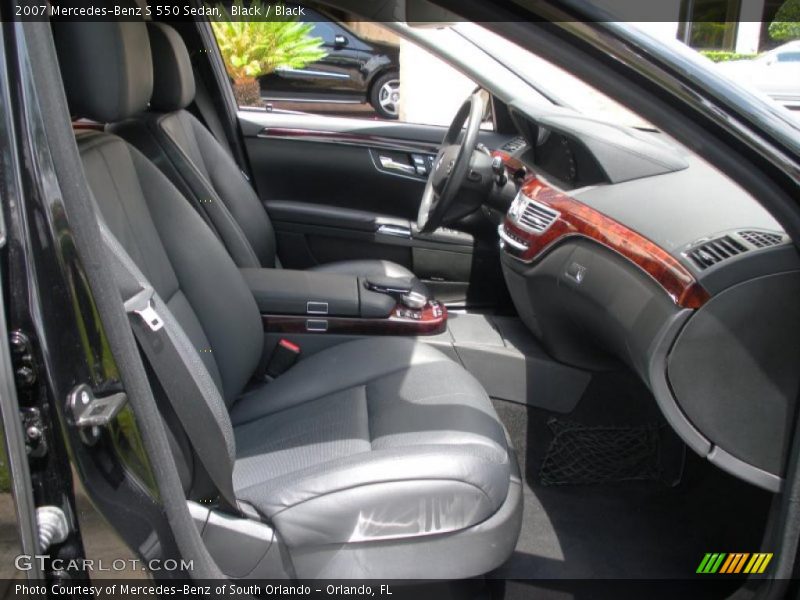 Black / Black 2007 Mercedes-Benz S 550 Sedan