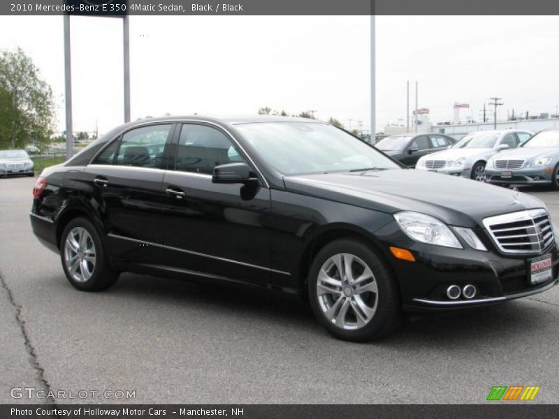 Black / Black 2010 Mercedes-Benz E 350 4Matic Sedan