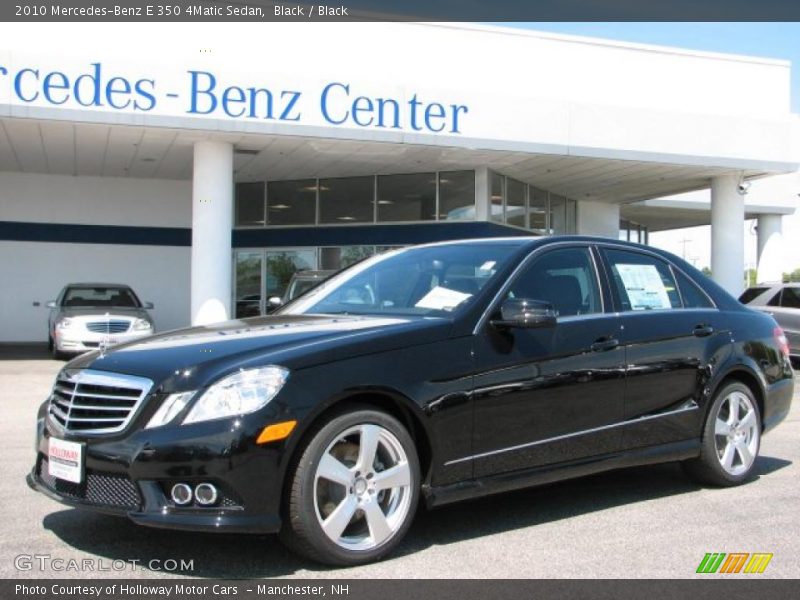 Black / Black 2010 Mercedes-Benz E 350 4Matic Sedan