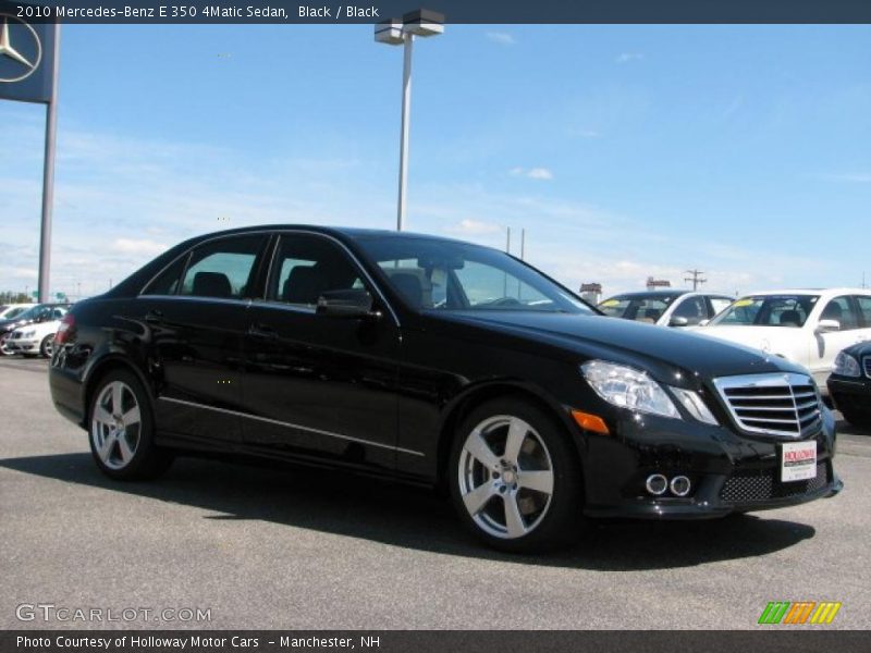 Black / Black 2010 Mercedes-Benz E 350 4Matic Sedan