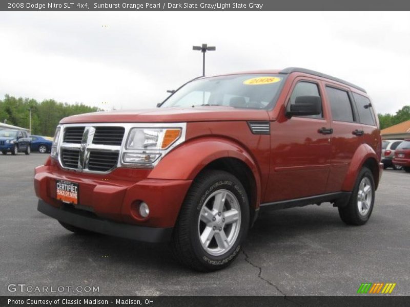 Sunburst Orange Pearl / Dark Slate Gray/Light Slate Gray 2008 Dodge Nitro SLT 4x4
