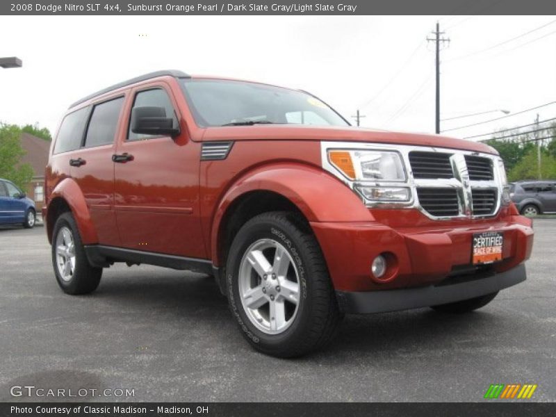 Sunburst Orange Pearl / Dark Slate Gray/Light Slate Gray 2008 Dodge Nitro SLT 4x4