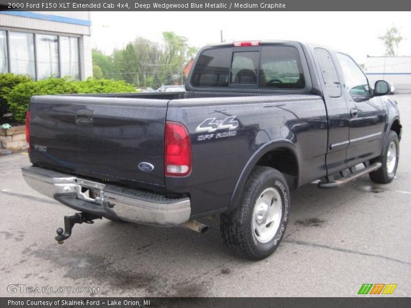 Deep Wedgewood Blue Metallic / Medium Graphite 2000 Ford F150 XLT Extended Cab 4x4