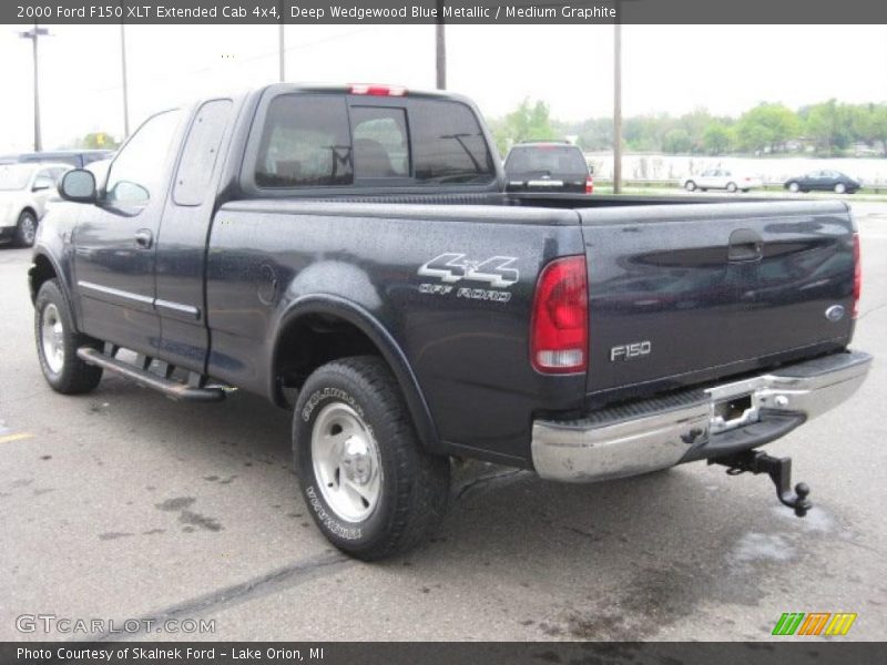 Deep Wedgewood Blue Metallic / Medium Graphite 2000 Ford F150 XLT Extended Cab 4x4