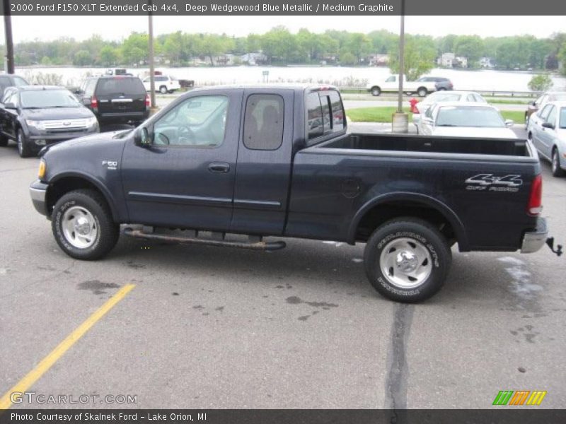 Deep Wedgewood Blue Metallic / Medium Graphite 2000 Ford F150 XLT Extended Cab 4x4