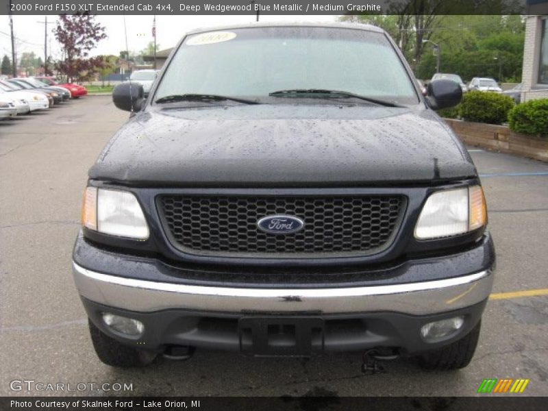 Deep Wedgewood Blue Metallic / Medium Graphite 2000 Ford F150 XLT Extended Cab 4x4