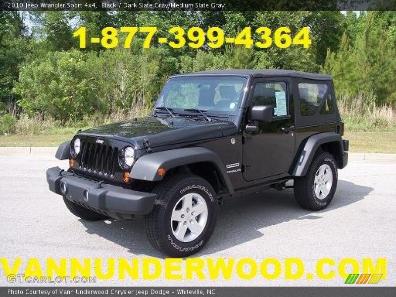Black / Dark Slate Gray/Medium Slate Gray 2010 Jeep Wrangler Sport 4x4