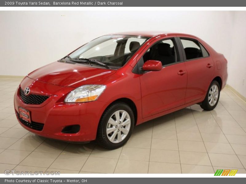 Barcelona Red Metallic / Dark Charcoal 2009 Toyota Yaris Sedan