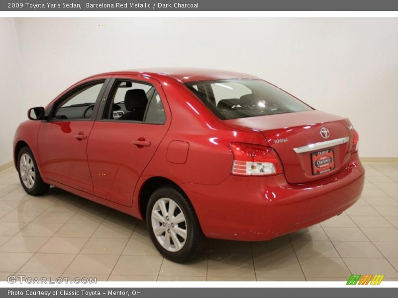 Barcelona Red Metallic / Dark Charcoal 2009 Toyota Yaris Sedan