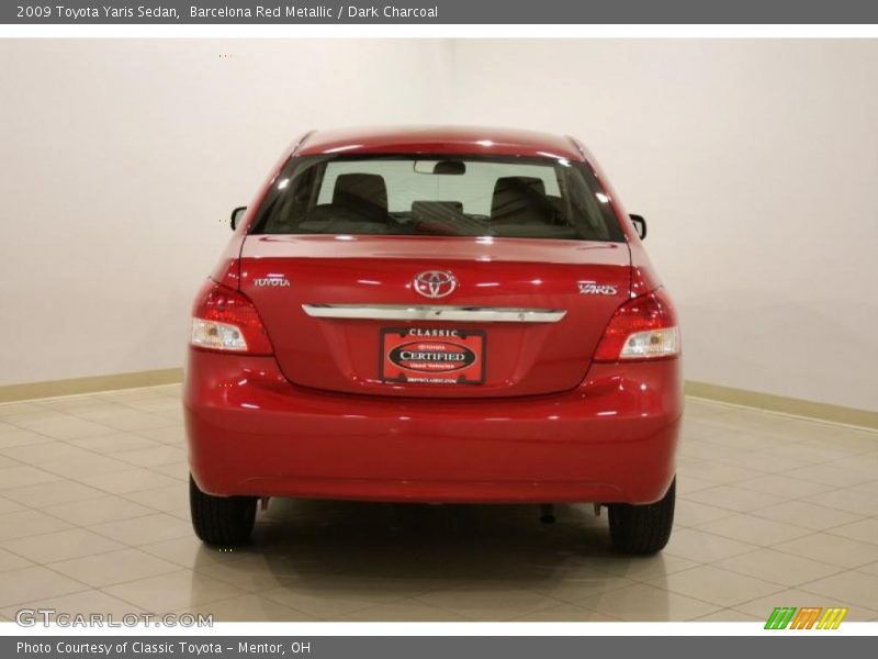 Barcelona Red Metallic / Dark Charcoal 2009 Toyota Yaris Sedan