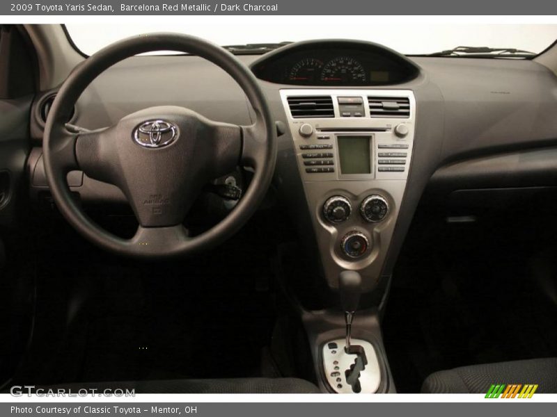 Barcelona Red Metallic / Dark Charcoal 2009 Toyota Yaris Sedan